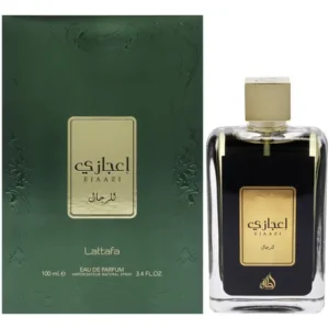 O Ejaazi de Lattafa Perfumes é um perfume oriental amadeirado lançado em 2018, amplamente reconhecido por ser uma fragrância unissex